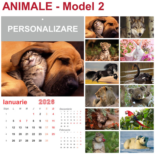 Calendar de Perete - tematica Animale