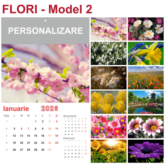 Calendar de Perete - tematica Flori