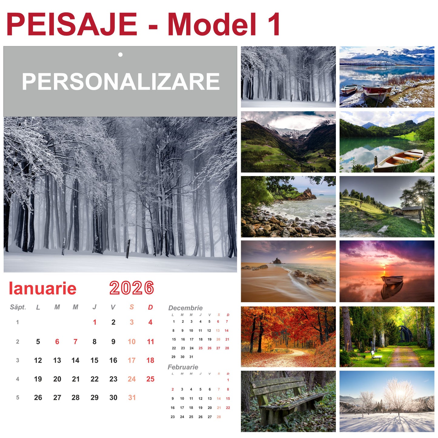 Calendar de Perete - tematica Peisaje
