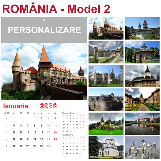 Calendar de perete Romania 2026