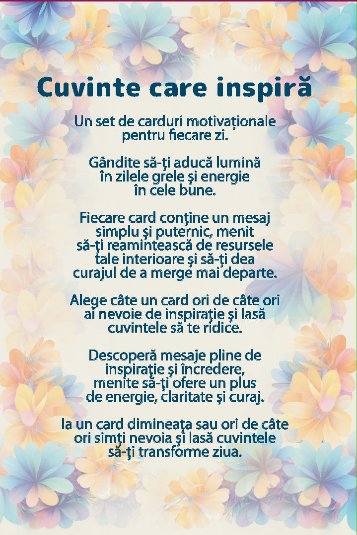 Carduri motivaționale - "Cuvinte care inspiră"
