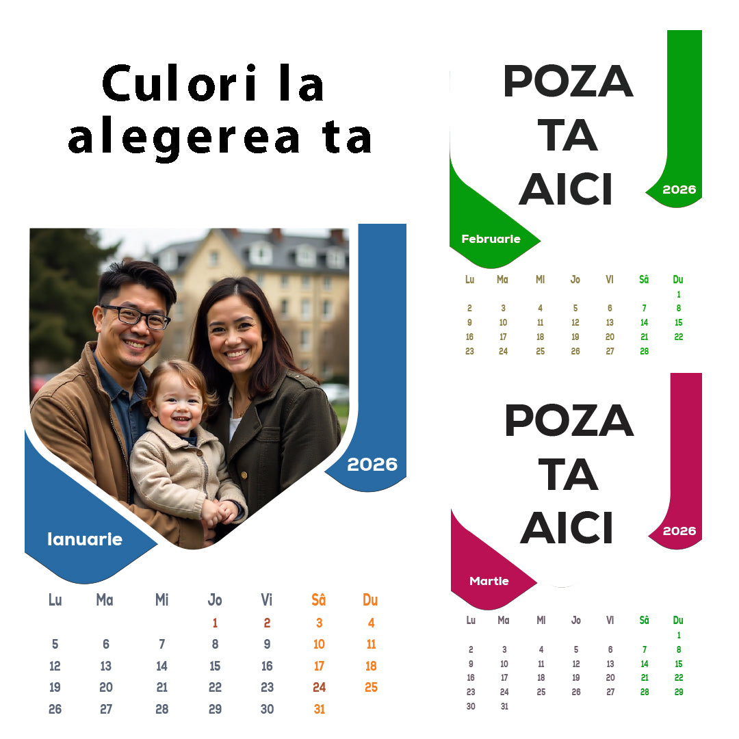 Calendar de perete Personalizat cu pozele clientului