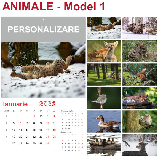 Calendar de Perete - tematica Animale