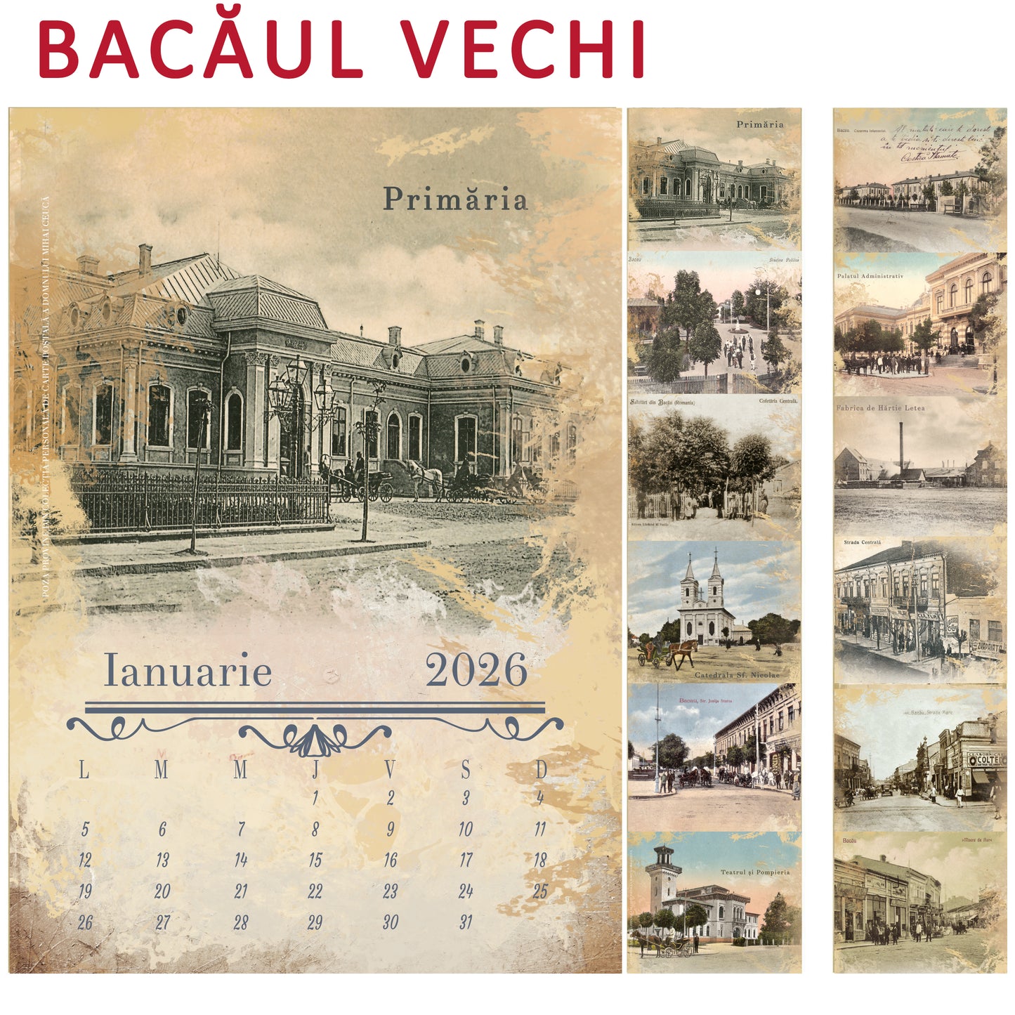 Calendar de perete Orase vechi din Romania 2026