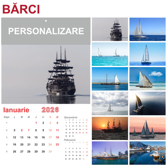 Calendar de Perete - tematica Bărci