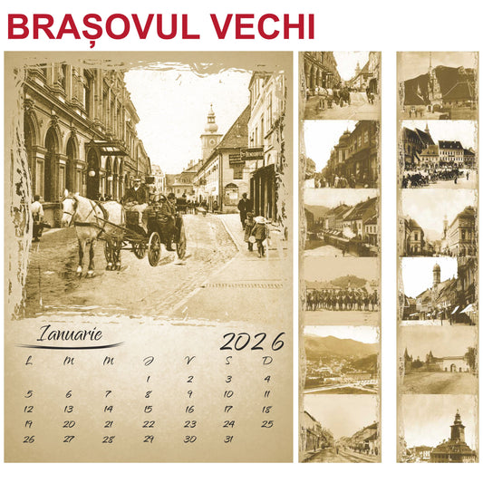 Calendar de perete Orase vechi din Romania 2026