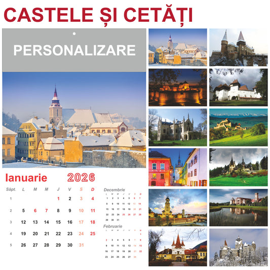 Calendar de Perete - tematica Castele si Cetăți din România