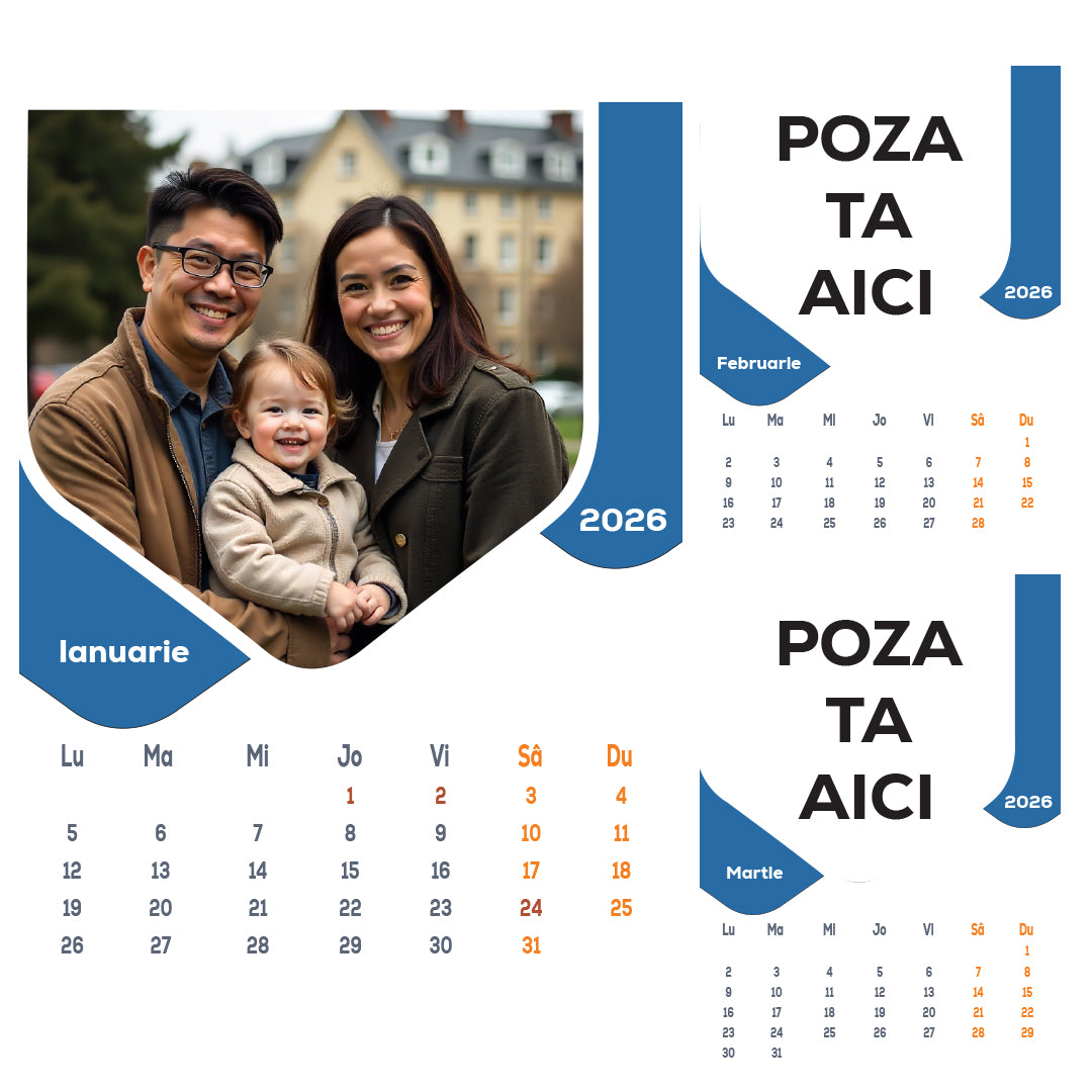 Calendar de perete Personalizat cu pozele clientului