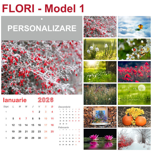 Calendar de Perete - tematica Flori