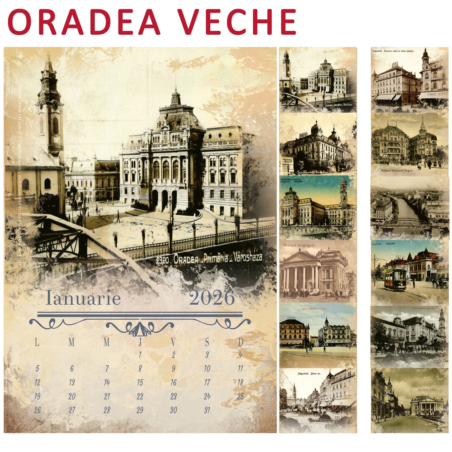 Calendar de perete Orase vechi din Romania 2026