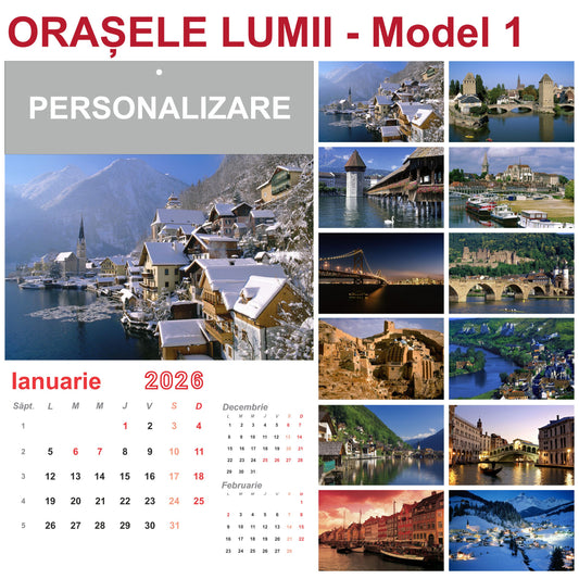 Calendar de Perete - tematica Orasele Lumii