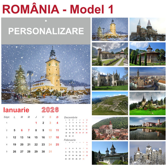 Calendar de perete Romania 2026