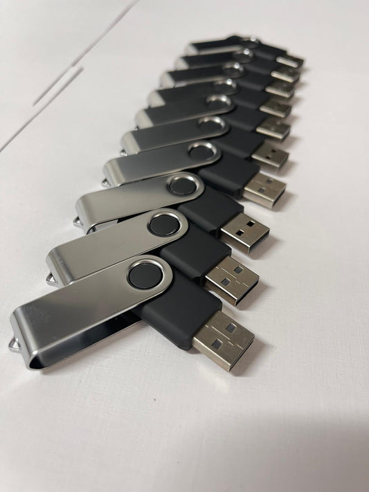 USB uri Plastic + Metal personalizate - pachet de 10 buc