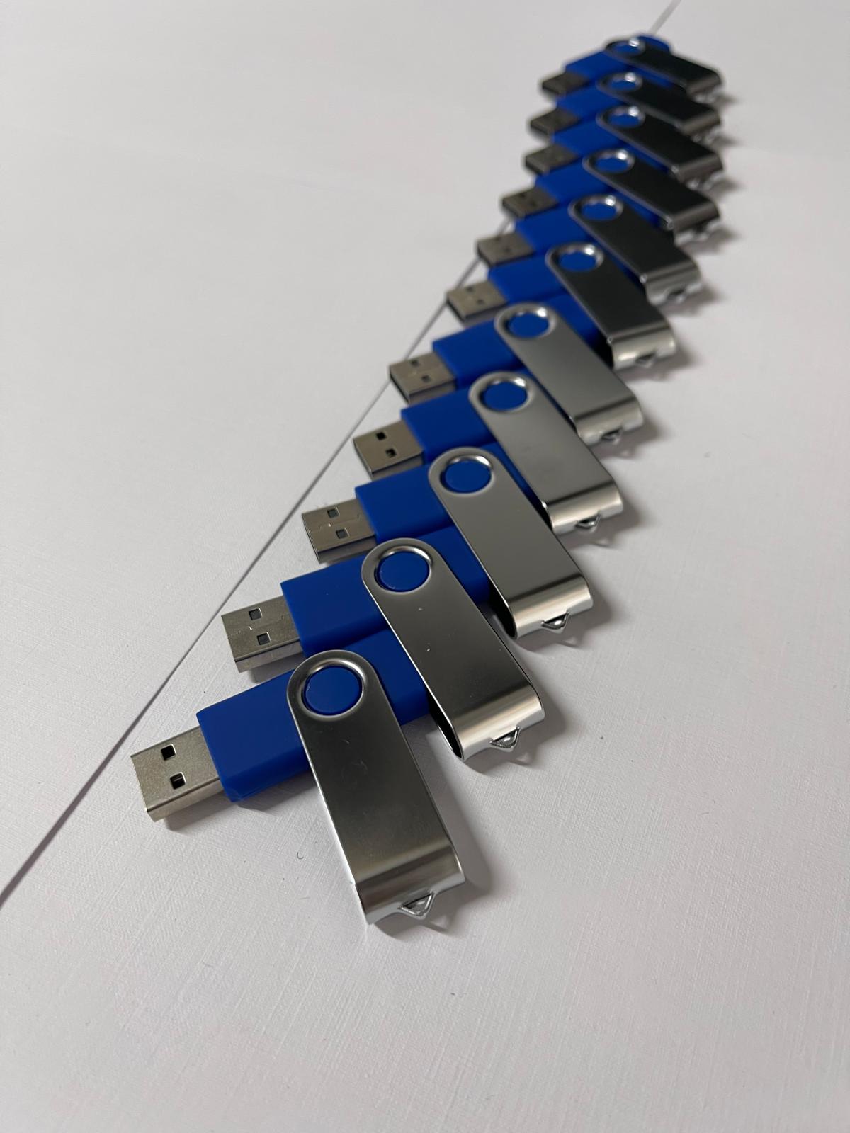 USB uri Plastic + Metal personalizate - pachet de 10 buc