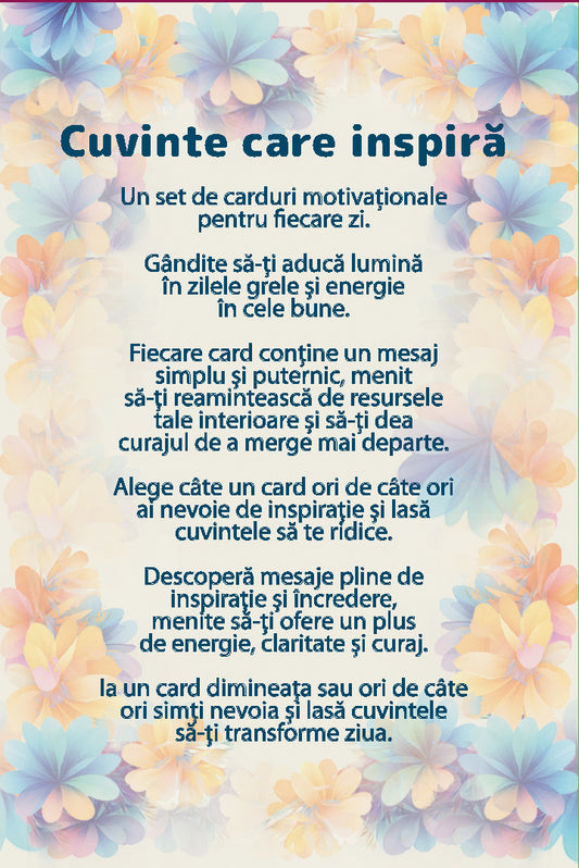 Carduri motivaționale - "Cuvinte care inspiră"