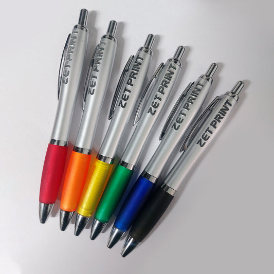 Pixuri Plastic + Metal personalizate - set de 100 buc