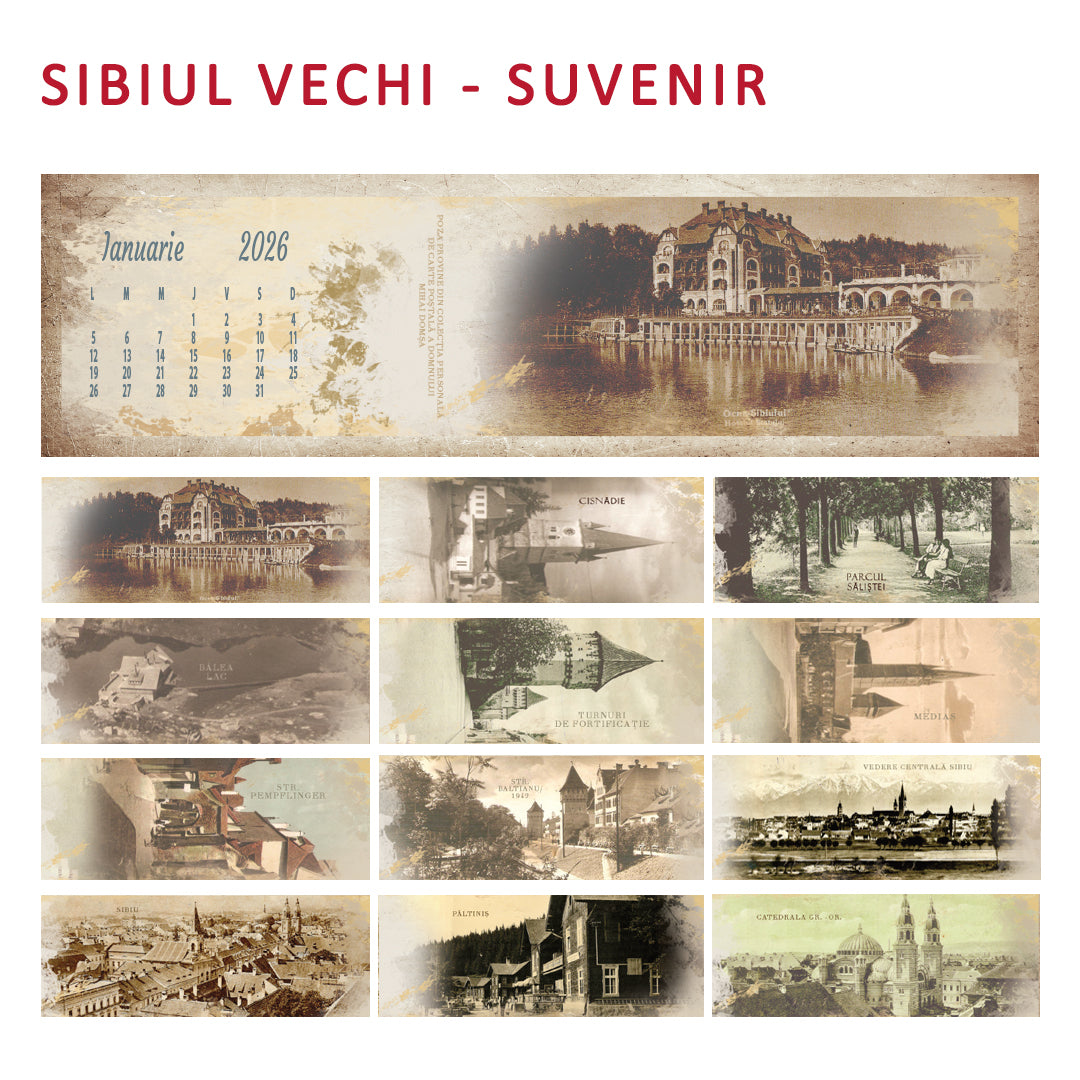 Calendar Orase Vechi din Romania Suvenir